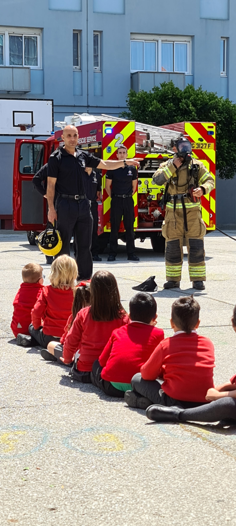 GFRS visit Governor’s Meadow post fire to reassure children - Your ...