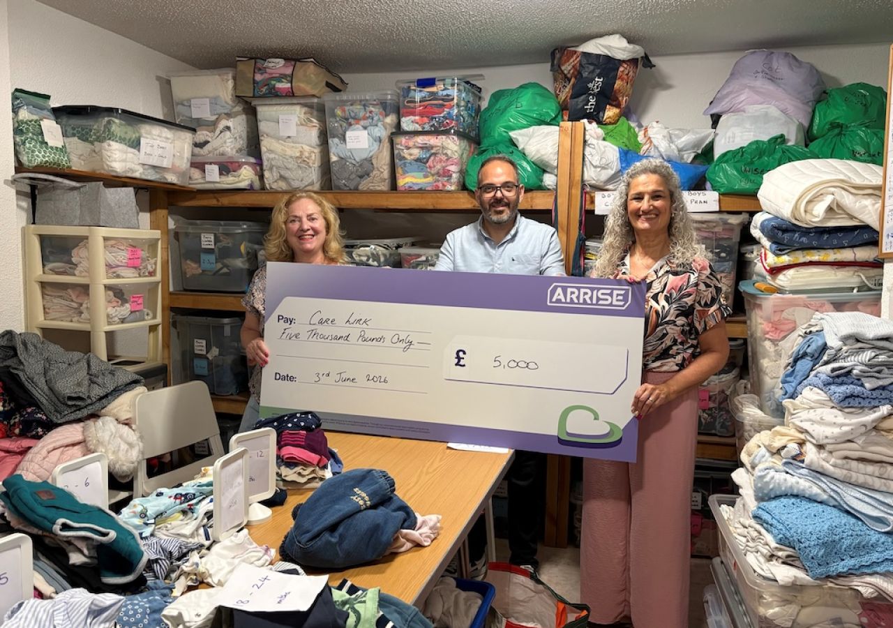 ARRISE Donates £5,000 To CareLink Baby Bank