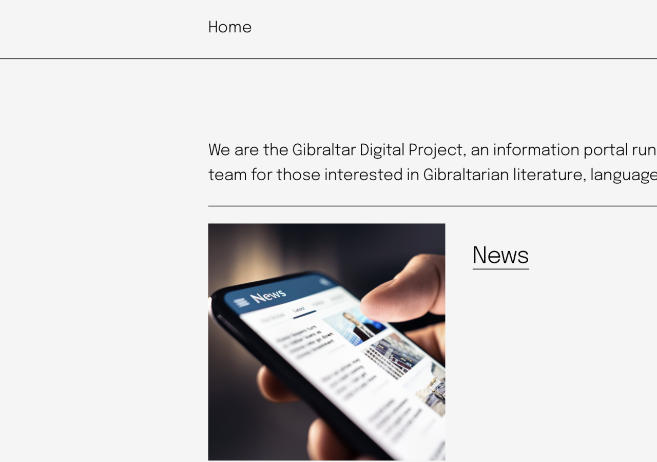 Gibraltar Digital Project: A New Online Resource for Gibraltarian Literature and Language